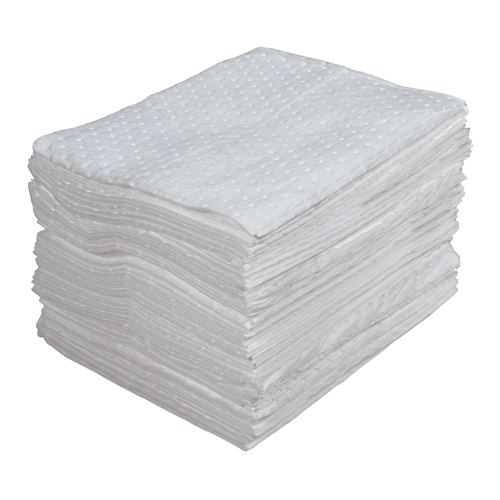 Feuilles absorbantes lamin&eacute;es (SMS) de premi&egrave;re qualit&eacute;, Huile seulement, 15" x 17", 25 gal. d'absorption GTA Hardware Inc