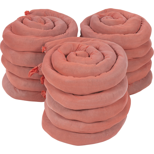 Remblais tubulaires absorbants, Mati&egrave;res dangereuses, Absorption 50 gal., 3" la x 8' lo, Pqt de 15 GTA Hardware Inc