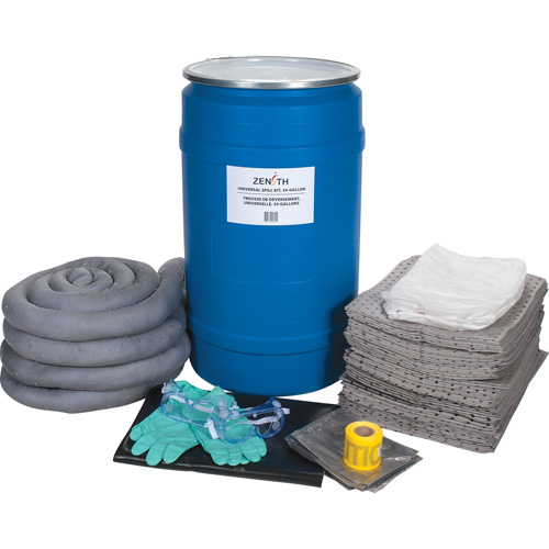 Large-Capacity Spill Kit, Universal, Drum, 30 US gal. Absorbancy GTA Hardware Inc