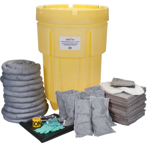 Trousse de lutte contre les d&eacute;versements de premi&egrave;re qualit&eacute; pour atelier, Universel, Baril, Absorbance de 95 gal. US GTA Hardware Inc