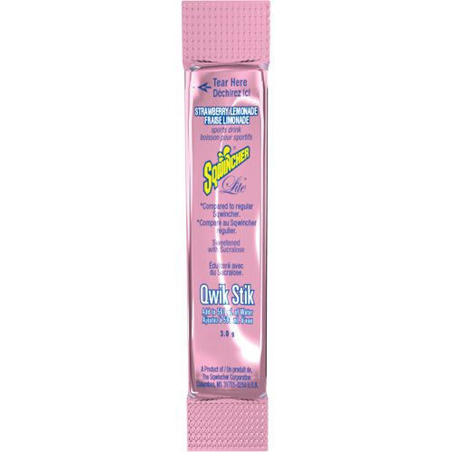Sqwincher&reg; ZERO&reg; Qwik Stik Rehydration Drink, Single Serve, Strawberry lemonade GTA Hardware Inc