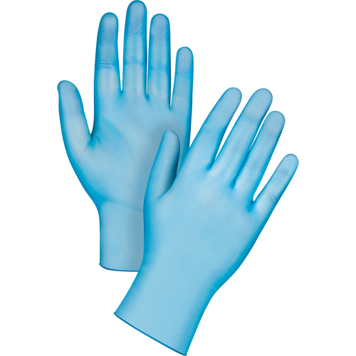 Medical-Grade Disposable Gloves, Small, Vinyl, 4.5-mil, Powder-Free, Blue, Class 2 GTA Hardware Inc
