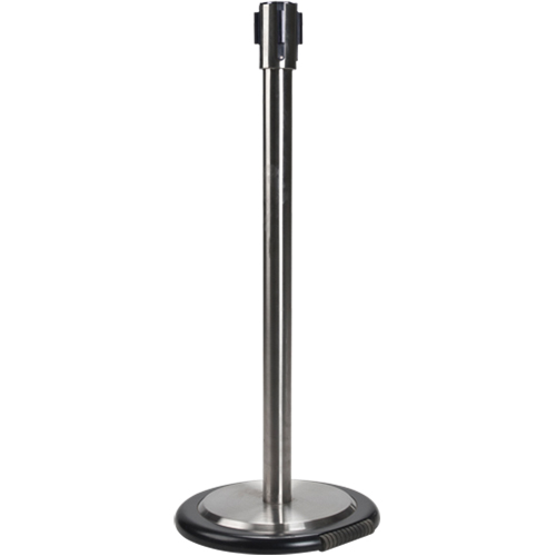 Poteau r&eacute;cepteur pour barri&egrave;res sur pieds pour le contr&ocirc;le des foules avec roues, Hauteur de 35", Acier inoxydable GTA Hardware Inc