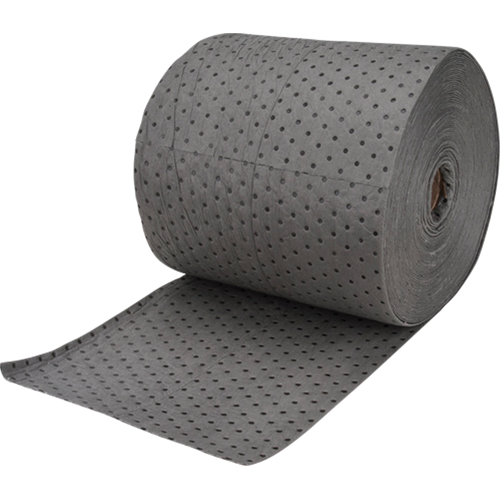 Industrial-Grade Fine Fibre Sorbent Rolls, Heavyweight, 150' L x 15" W, 35 Gal. Absorbancy GTA Hardware Inc