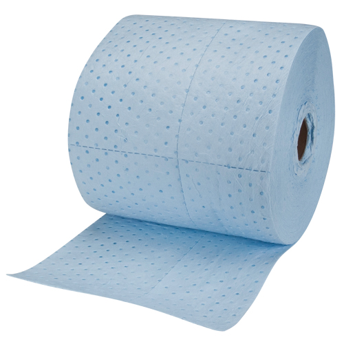 Premium Blue Bonded Sorbent Pads, Heavyweight, 150' L x 15" W, 25 gal. Absorbancy GTA Hardware Inc