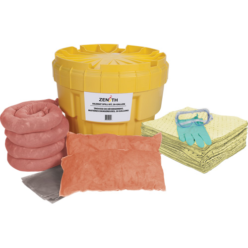 Spill Kit, Hazmat, Overpack/Salvage Drum, 20 US gal. Absorbancy GTA Hardware Inc