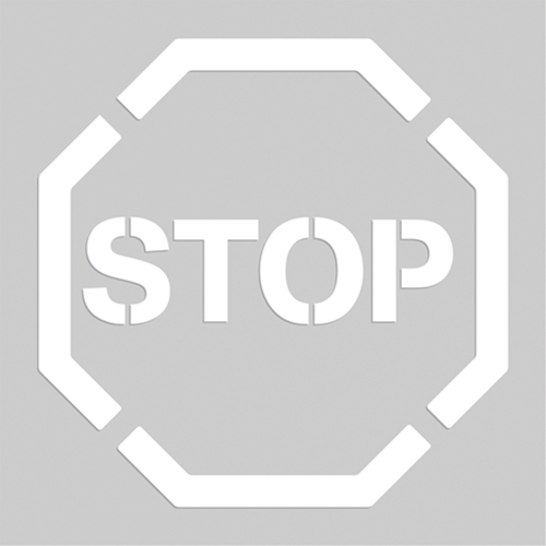 Floor Marking Stencils - Stop, Pictogram, 20" x 20" GTA Hardware Inc