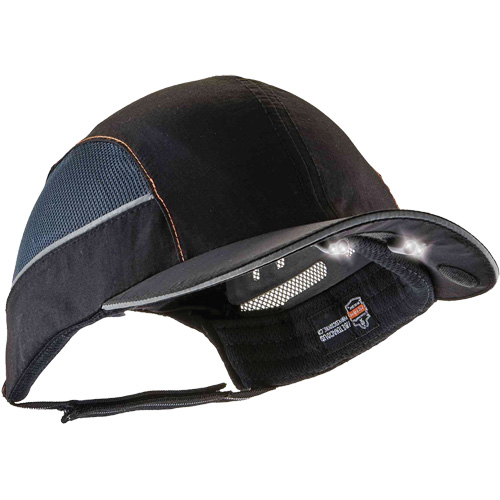Skullerz&reg; 8960 Long Brim Bump Cap with LED Lighting, Black GTA Hardware Inc