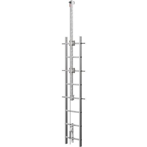 Vi-Go Continuous Ladder Climbing Safety System with Automatic Pass-Through, Stainless Steel GTA Hardware Inc