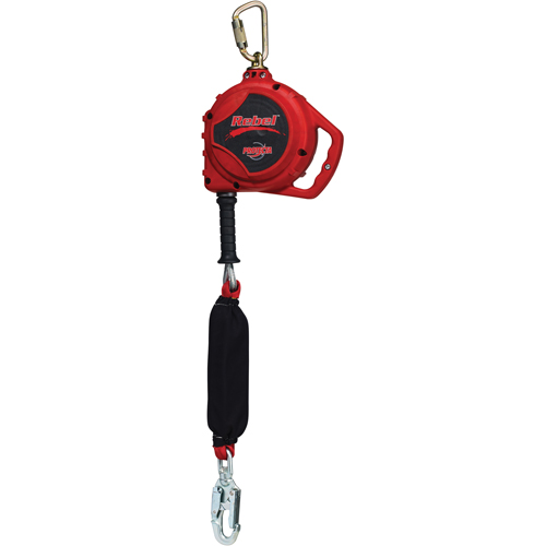 Rebel Self Retracting Lifeline for Leading Edge, 20', Galvanized Steel, Swivel GTA Hardware Inc