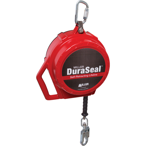 Cordage de s&eacute;curit&eacute; autor&eacute;tractable Miller DuraSeal, 50', Acier inoxydable, Pivotant GTA Hardware Inc