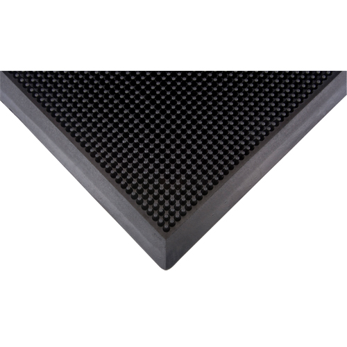 Tapis d'entr&eacute;e ext&eacute;rieure, Caoutchouc, Grattoir Type, Motif Textur&eacute;, 2' x 2-2/3', Noir GTA Hardware Inc