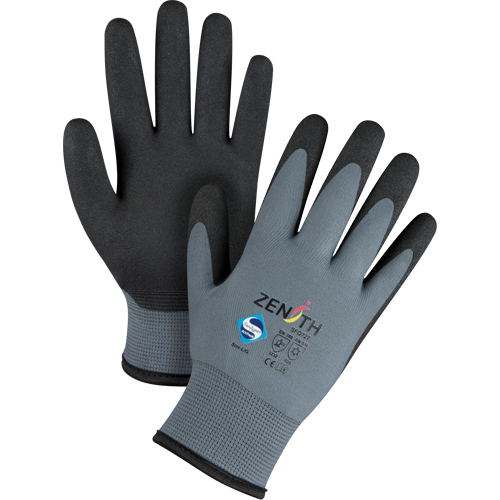 Gants enduits de premi&egrave;re qualit&eacute; ZX-30°, 9/Grand, R&ecirc;vetement PVC, Calibre 15, Enveloppe en Nylon GTA Hardware Inc