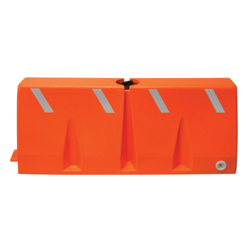Barri&egrave;res de circulation, Rempli d'eau, 62,25 lo x 24" h, Orange GTA Hardware Inc