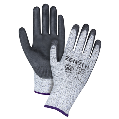 Gants &eacute;lastiques sans coutures r&eacute;sistants &agrave; la coupe, Taille 6/T-petit, Calibre 13, Rev&ecirc;tement Polyur&eacute;thane, Enveloppe en PEHP, ANSI/ISEA 105 niveau 4/EN 388 niveau 5 GTA Hardware Inc