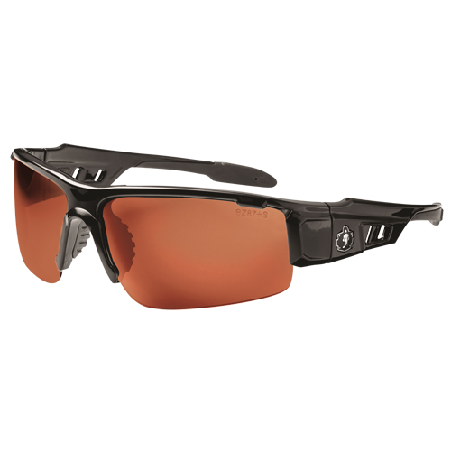Skullerz&reg; Dagr Safety Glasses, Copper Lens, Anti-Scratch/Polarized, ANSI Z87+/Meets/Exceeds CSA Z94.3 GTA Hardware Inc