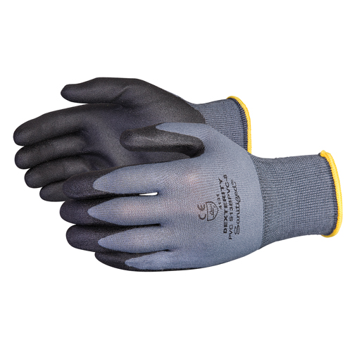 Gants enduits Dexterity, 11/2T-Grand, R&ecirc;vetement PVC, Calibre 13, Enveloppe en Nylon GTA Hardware Inc