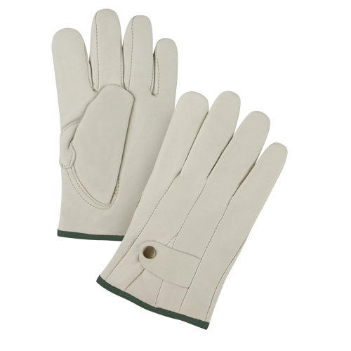 Gants de cordeur doubl&eacute;s pour l'hiver de premi&egrave;re qualit&eacute;, Moyen, Paume Cuir fleur de vache, Doubleure Molleton GTA Hardware Inc