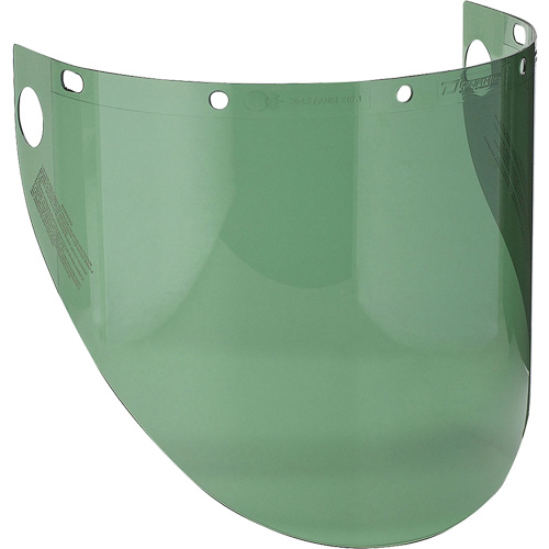 Dynamic Molded Faceshield Visor, PETG, Green Tint GTA Hardware Inc