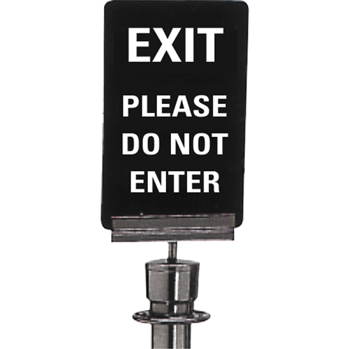 "Exit: Please Do Not Enter" Crowd Control Sign, 11" x 7", Plastic, English GTA Hardware Inc