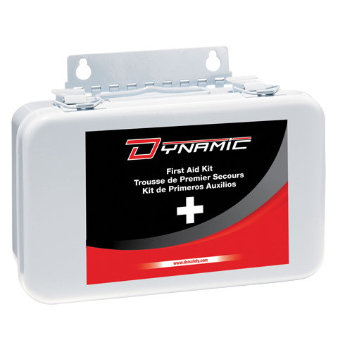 Trousse de premiers soins pour auto Dynamic, Dispositif m&eacute;dical Classe 1, Boîte en m&eacute;tal GTA Hardware Inc