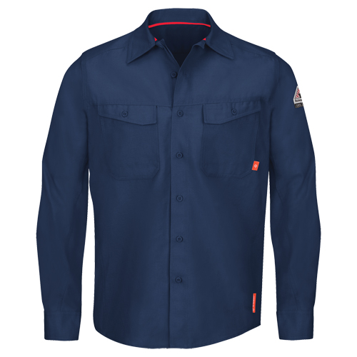 IQ Endurance&reg; Men's Work Shirts, Small, Navy Blue GTA Hardware Inc