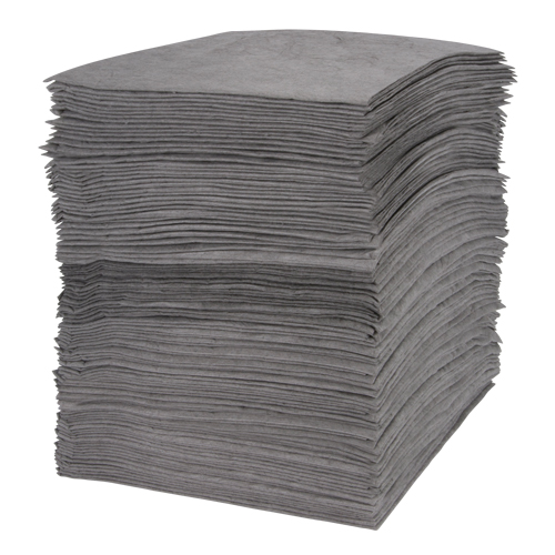 Feuilles absorbantes souffl&eacute;es de premi&egrave;re qualit&eacute;, Universel, 15" x 18", 30 gal. d'absorption GTA Hardware Inc