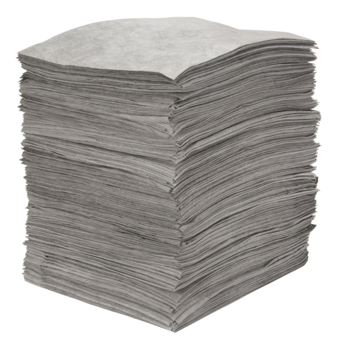 Premium Meltblown Sorbent Pads, Universal, 15" x 18", 30 gal. Absorbancy GTA Hardware Inc