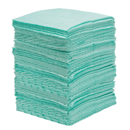 Premium Bonded Sorbent Pads, Hazmat, 15" x 18", 30 gal. Absorbancy GTA Hardware Inc