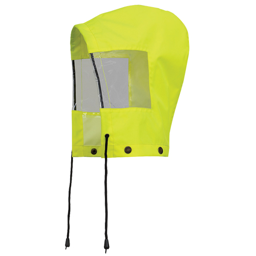 6037H Hood for Traffic Control Waterproof Safety Jacket, High Visibility Lime-Yellow, Polyester GTA Hardware Inc