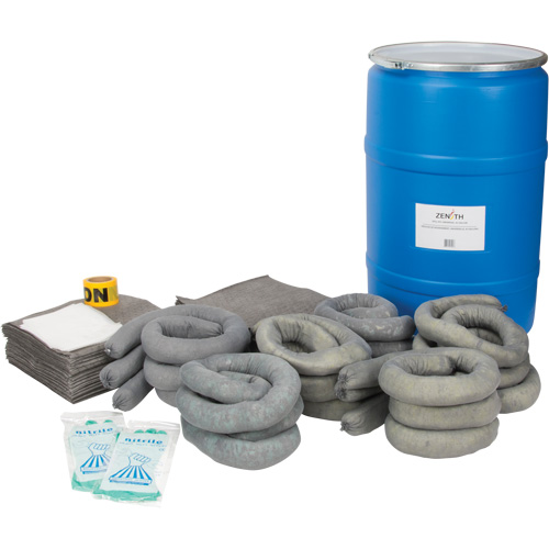 Trousse de lutte contre les d&eacute;versements, Universel, Baril, Absorbance de 55 gal. US GTA Hardware Inc
