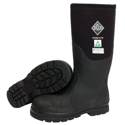 Chore Classic Airmesh-Lined Work Boots, Rubber, Steel Toe, Size 5, Puncture Resistant Sole GTA Hardware Inc