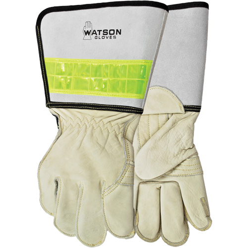 Gants de soudage pour monteur de ligne pour disjoncteur, Cuir fleur de vache, Taille Moyen GTA Hardware Inc