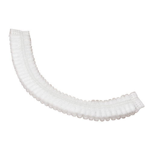 Pleated Bouffant Cap, Polypropylene, 19", White GTA Hardware Inc