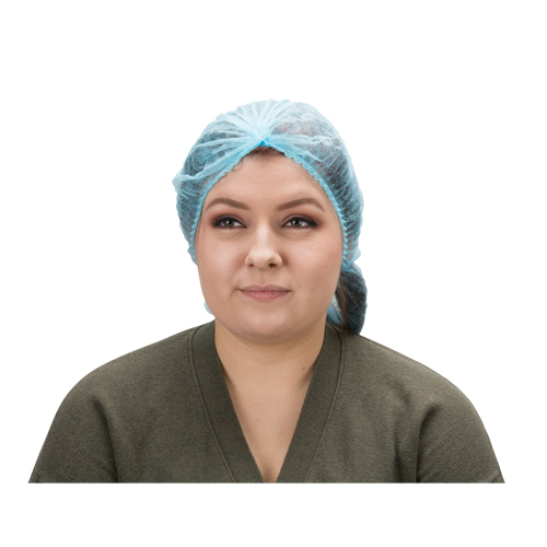 Bonnet bouffant pliss&eacute;, Polypropyl&egrave;ne, 24", Bleu GTA Hardware Inc