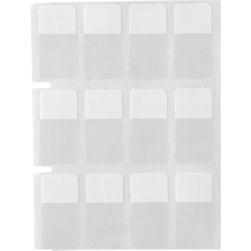 &eacute;tiquettes autoplastifiantes pour c&acirc;bles & fils de s&eacute;rie Core, Vinyle, 0,5" lo x 0,75" h, Transparent GTA Hardware Inc