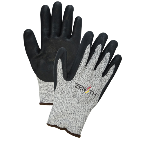 Cold Weather Seamless Stretch Cut-Resistant Gloves, Size Small/7, 13 Gauge, Foam Nitrile Coated, HPPE Shell, ASTM ANSI Level A4 GTA Hardware Inc