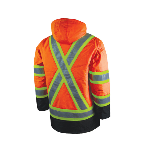 Parka de s&eacute;curit&eacute; doubl&eacute;, Orange haute visibilit&eacute;, Grand GTA Hardware Inc