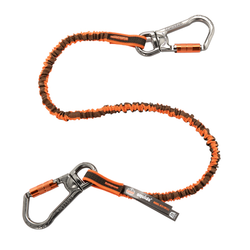 Squids&reg; 3119F(x) Double-Locking Tool Lanyard with Swivel, Bungee, Dual Carabiner GTA Hardware Inc