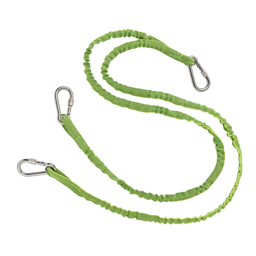 Squids&reg; 3311 Twin Leg Tool Lanyard, Bungee, Triple Carabiner GTA Hardware Inc