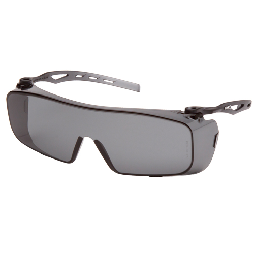 Cappture OTG Safety Glasses, Grey/Smoke Lens, Anti-Fog, ANSI Z87+/Meets/Exceeds CSA Z94.3 GTA Hardware Inc