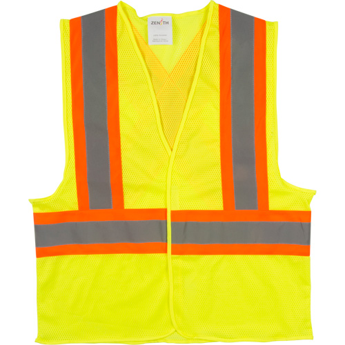 Traffic Safety Vest, High Visibility Lime-Yellow, Medium, Polyester GTA Hardware Inc
