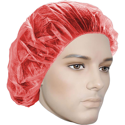 Bonnets bouffants, Polypropyl&egrave;ne, 21", Rouge GTA Hardware Inc