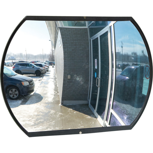 Roundtangular Convex Mirror with Bracket, 24" H x 36" W, Indoor/Outdoor GTA Hardware Inc