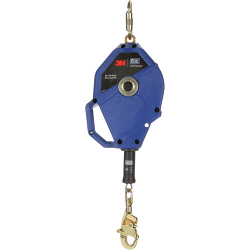 Cordage de s&eacute;curit&eacute; autor&eacute;tractable avec verrouillage intelligent, 50', Acier galvanis&eacute;, Pivotant GTA Hardware Inc