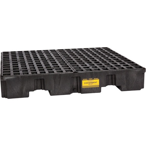 Spill Containment Pallet, 66 US gal. Spill Capacity, 51.5" x 51.5" x 8" GTA Hardware Inc