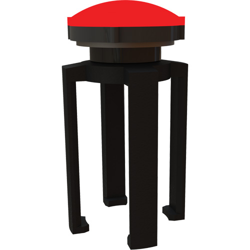Balise stroboscopique rouge et support pour le syst&egrave;me de barri&egrave;re PLUS, Noir GTA Hardware Inc