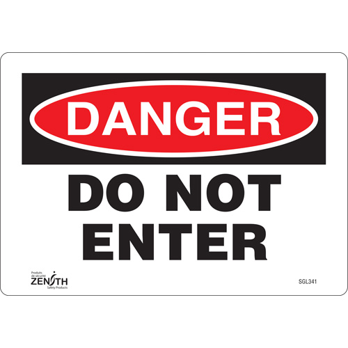 "Do Not Enter" Sign, 7" x 10", Vinyl, English GTA Hardware Inc
