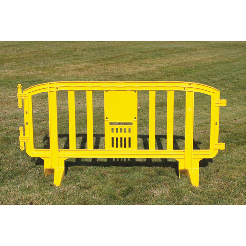 Movit Barricade, Interlocking, 78" L x 39" H, Yellow GTA Hardware Inc