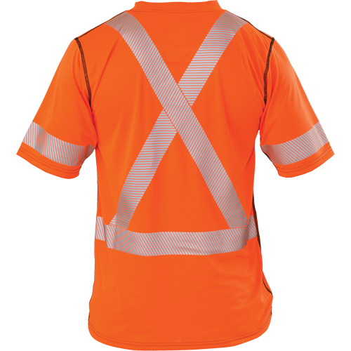 Polartec&reg; Power Grid&reg; High Visibility Short Sleeved T-Shirt, Polyester, 4X-Large, Orange GTA Hardware Inc